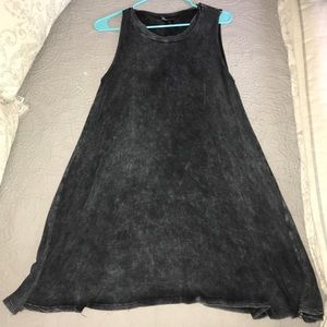 Dark gray tank top dress.
